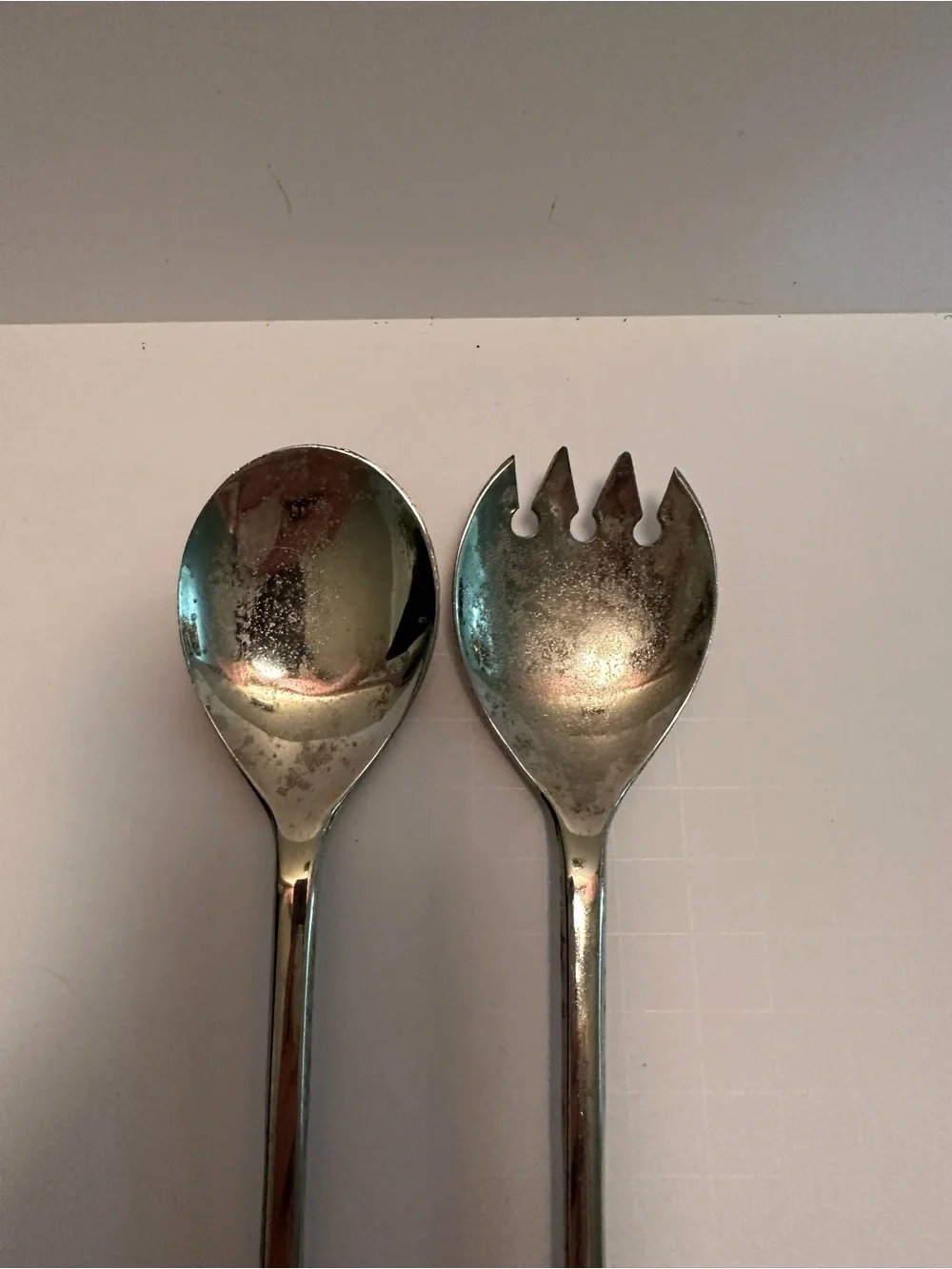 Vintage FB Rogers Silver Plate, Italy, Serving Large Spoon Fork